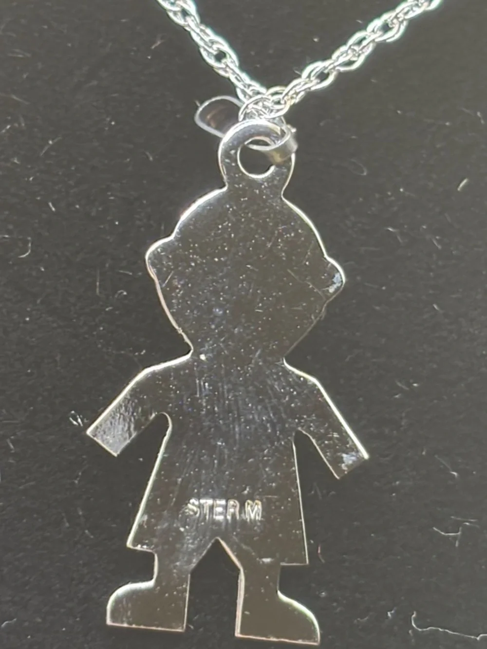 Enamel Raggedy Andy Doll Pendant Necklace Generation X